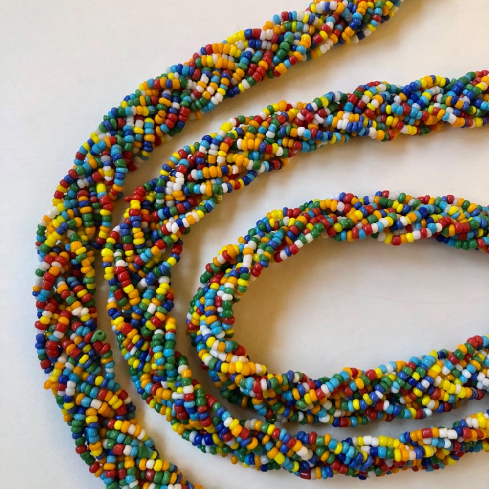 Beaded & Braided Belt/Neckwear, Multicolored - Picture 2 of 10